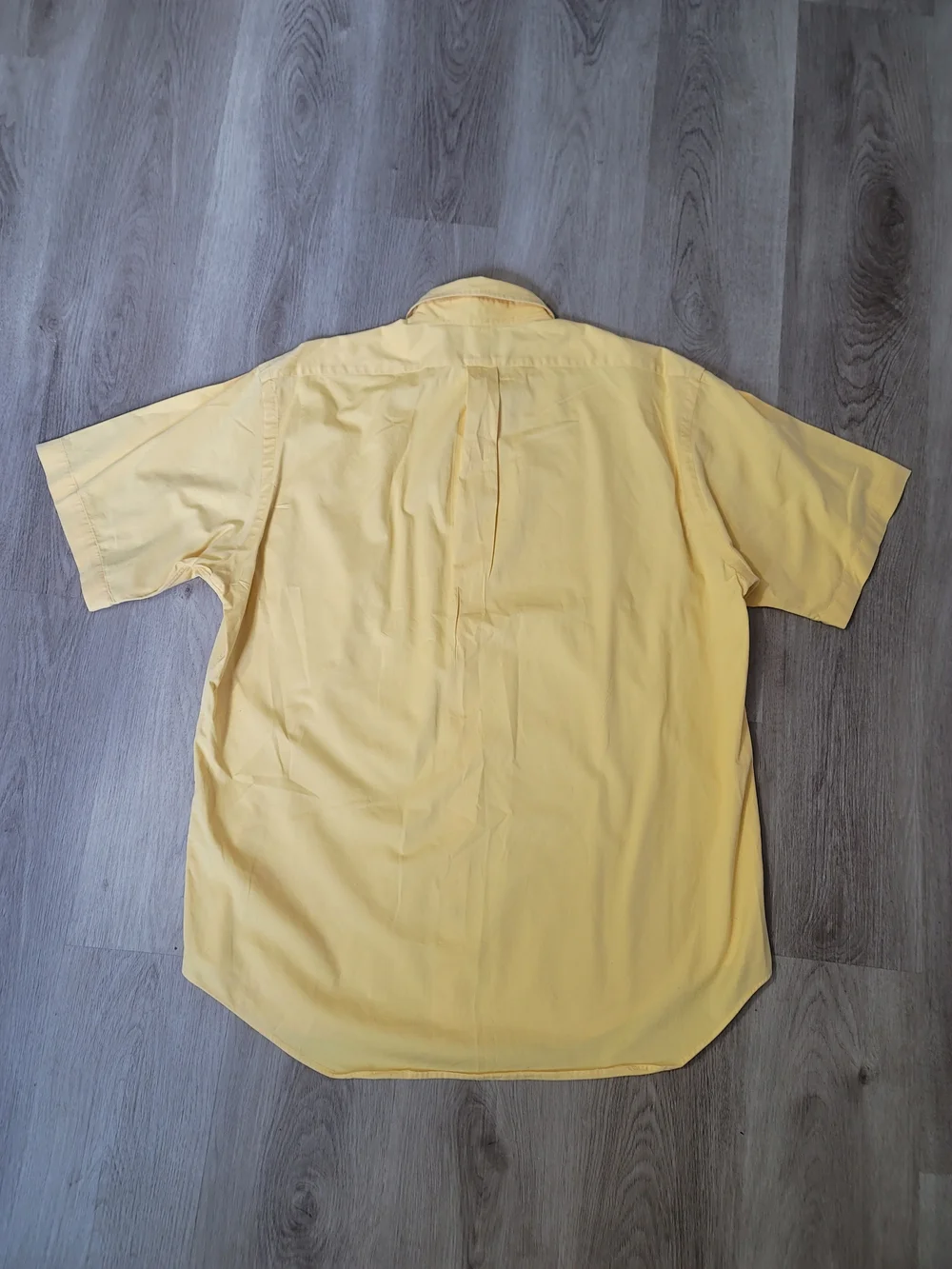 Ralph Lauren Blake Shirt Mens L Yellow Short Sleeve Button Up 100% Cotton Resort